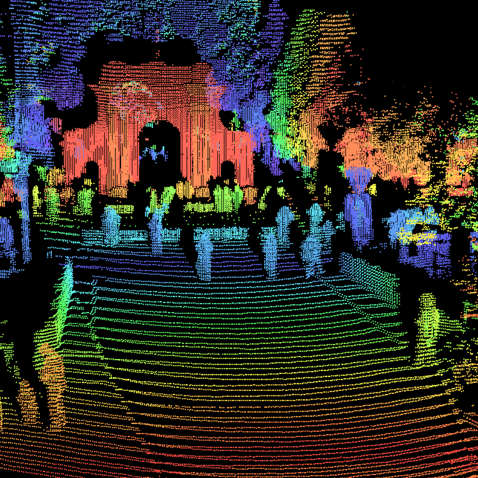 Point cloud captured by Hesai PandarGT